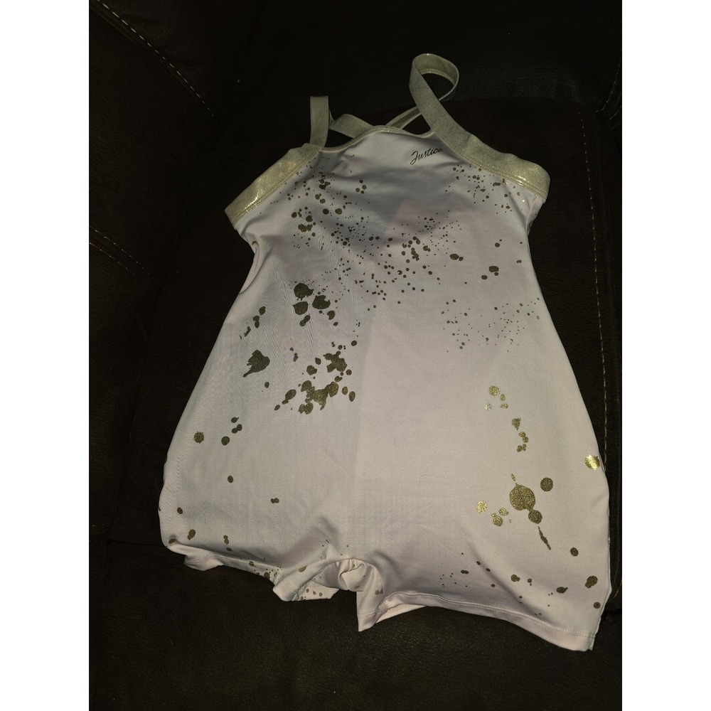 Justice leotard gymnastics dance one piece shortall size XL 16‎ 18